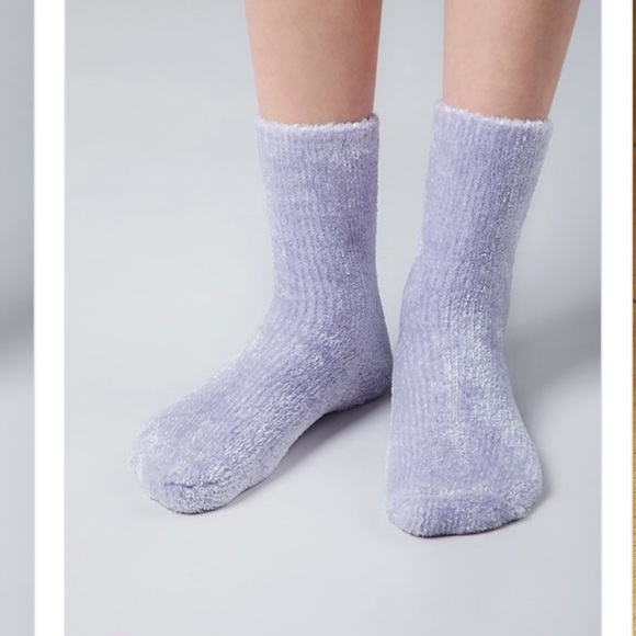 Coral Pink Chenille Socks - Picture 4 of 6